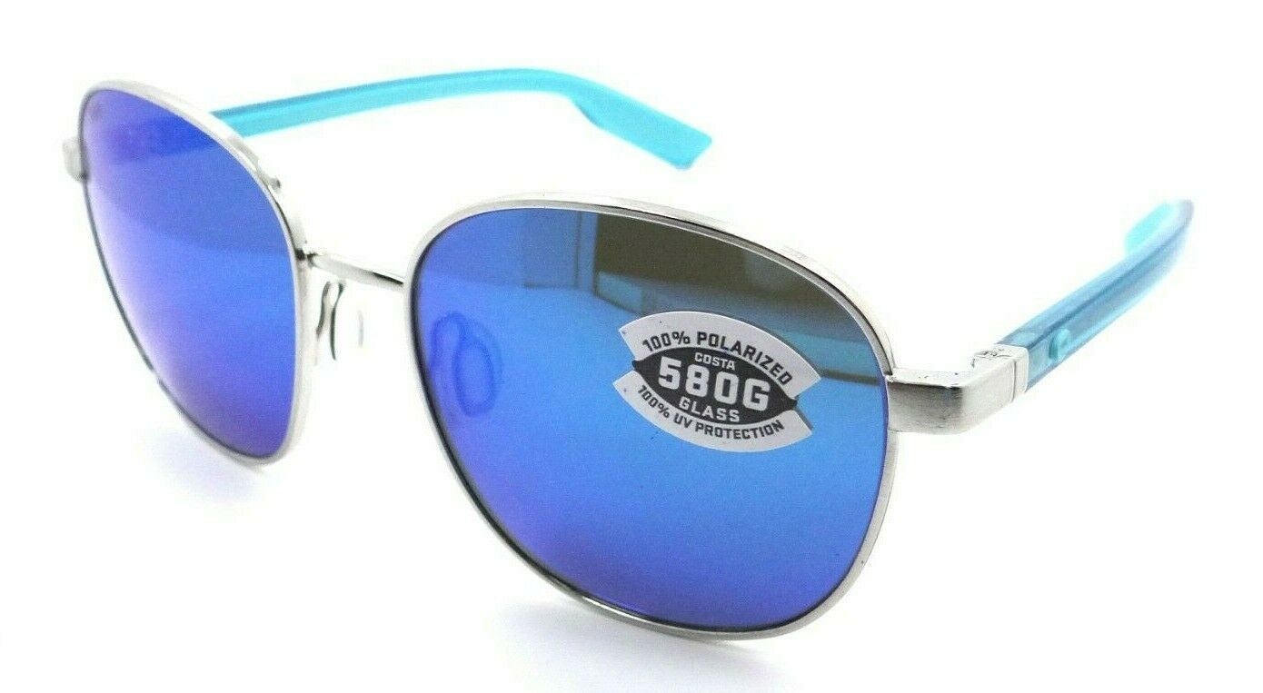 Costa Del Mar Sunglasses Egret 55-18-133 Brushed Silver / Blue Mirror 580G Glass-097963843973-classypw.com-1