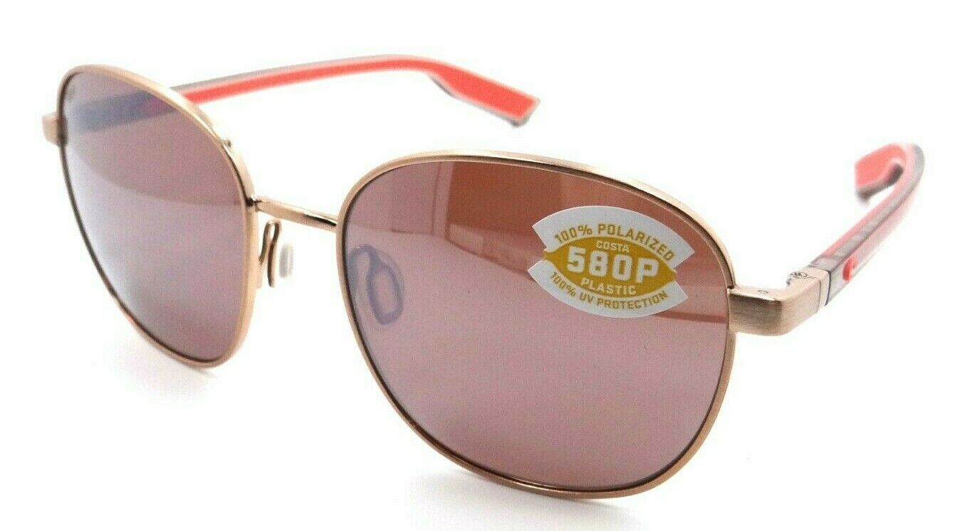 Costa Del Mar Sunglasses Egret 55-18-133 Rose Gold / Copper Silver Mirror 580P-097963843959-classypw.com-1
