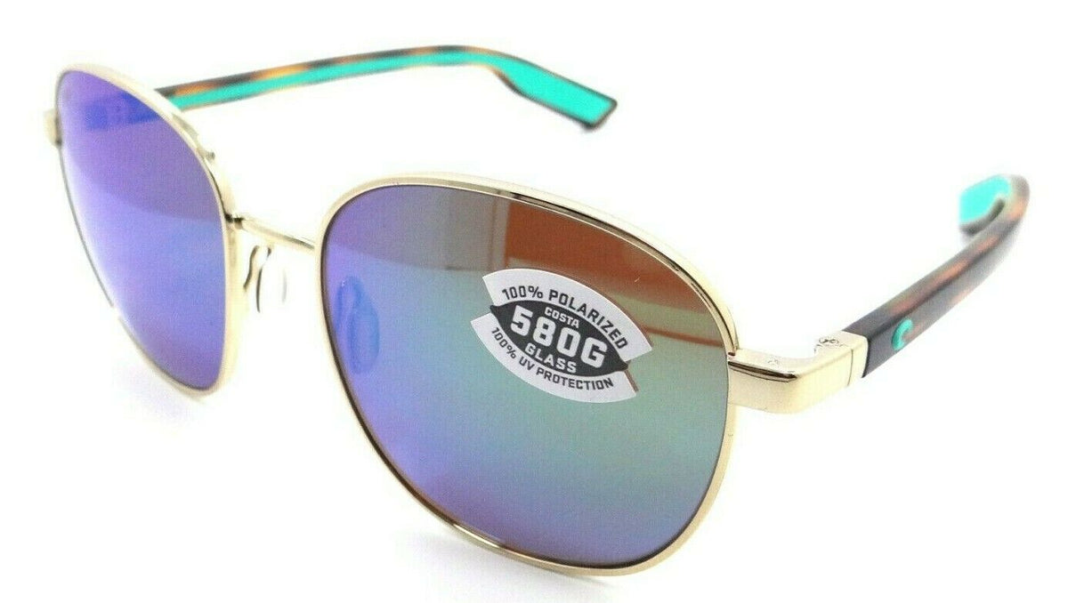 Costa Del Mar Sunglasses Egret 55-18-133 Shiny Gold / Green Mirror 580G Glass-097963843874-classypw.com-1