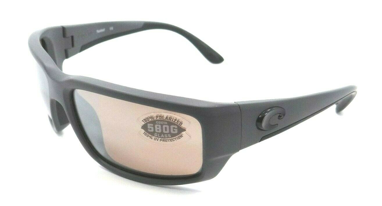 Costa Del Mar Sunglasses Fantail 59-14-127 Matte Gray / Silver Mirror 580G Glass-097963554756-classypw.com-1
