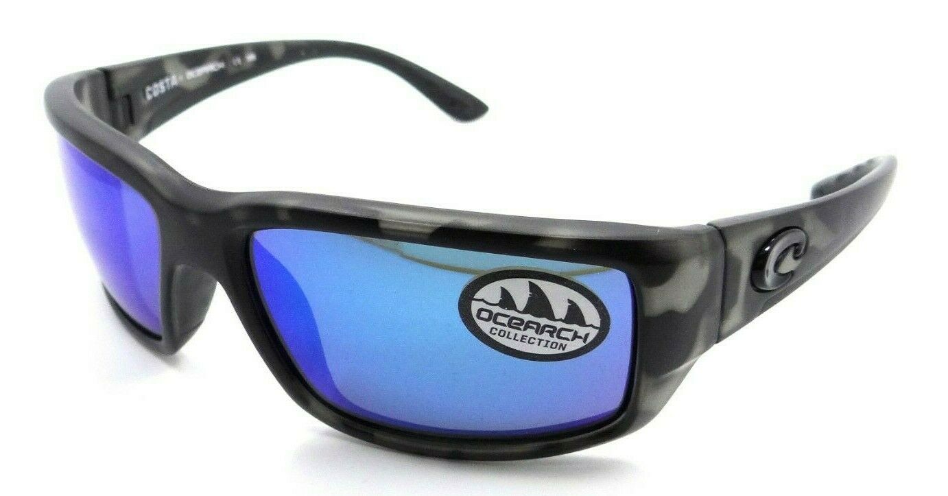 Costa Del Mar Sunglasses Fantail Ocearch Matte Tiger Shark / Blue Mirror 580G-097963826709-classypw.com-1