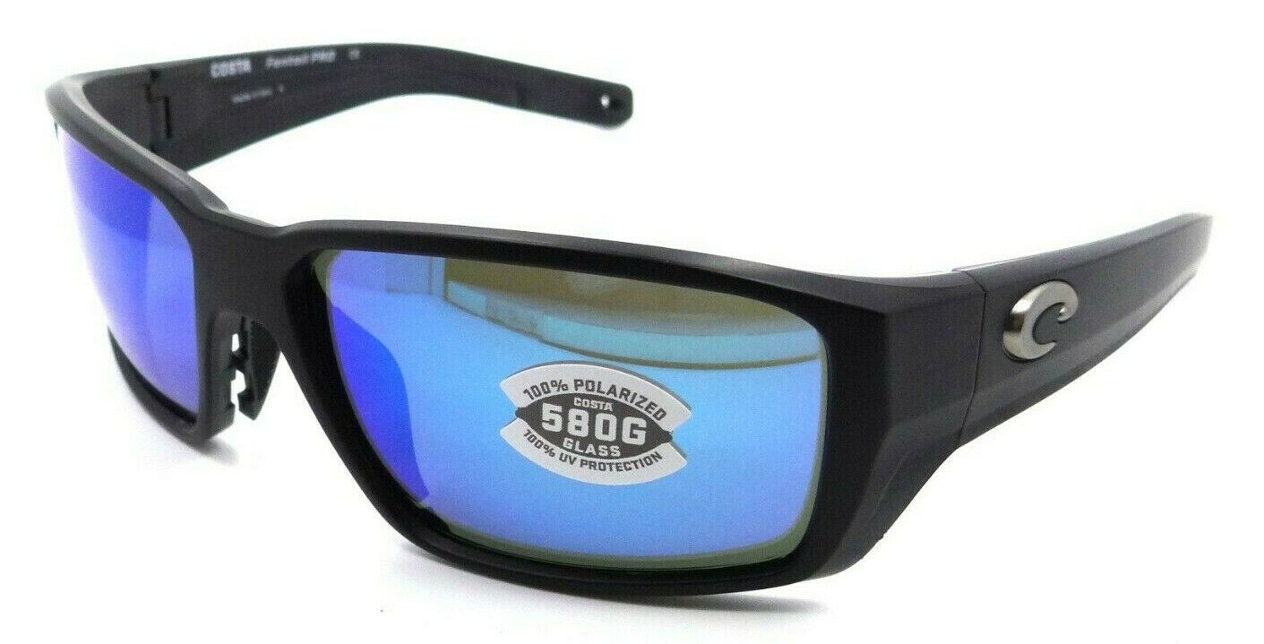 Costa Del Mar Sunglasses Fantail Pro 60-15-120 Matte Black / Blue Mirror 580G-0097963887427-classypw.com-1