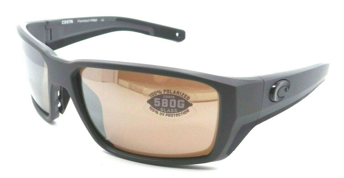 Costa Del Mar Sunglasses Fantail Pro 60-15-120 Matte Gray / Silver Mirror 580G-0097963887526-classypw.com-1