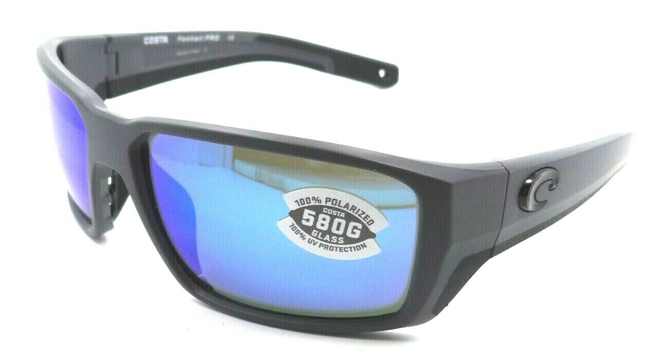 Costa Del Mar Sunglasses Fantail Pro 60-15-120 Matte Grey / Blue Mirror 580G-0097963887502-classypw.com-1