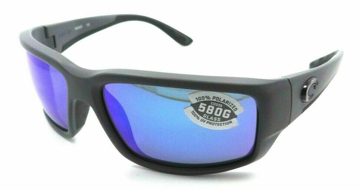 Costa Del Mar Sunglasses Fantail TF 98 OBMGLP Matte Gray/ Blue Mirror 580G Glass-097963554732-classypw.com-1