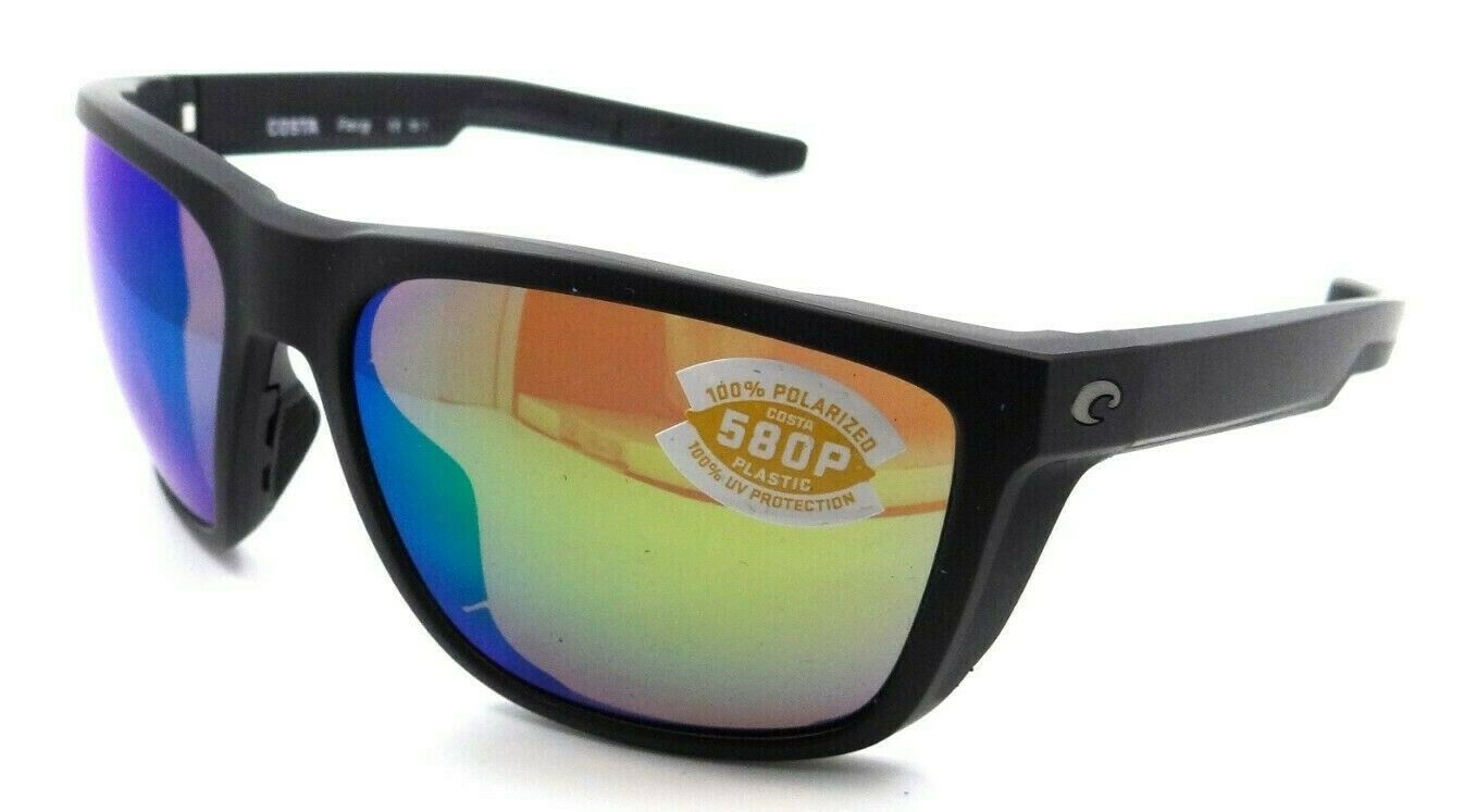 Costa Del Mar Sunglasses Ferg 59-16-125 Matte Black / Green Mirror 580P-0097963844208-classypw.com-1