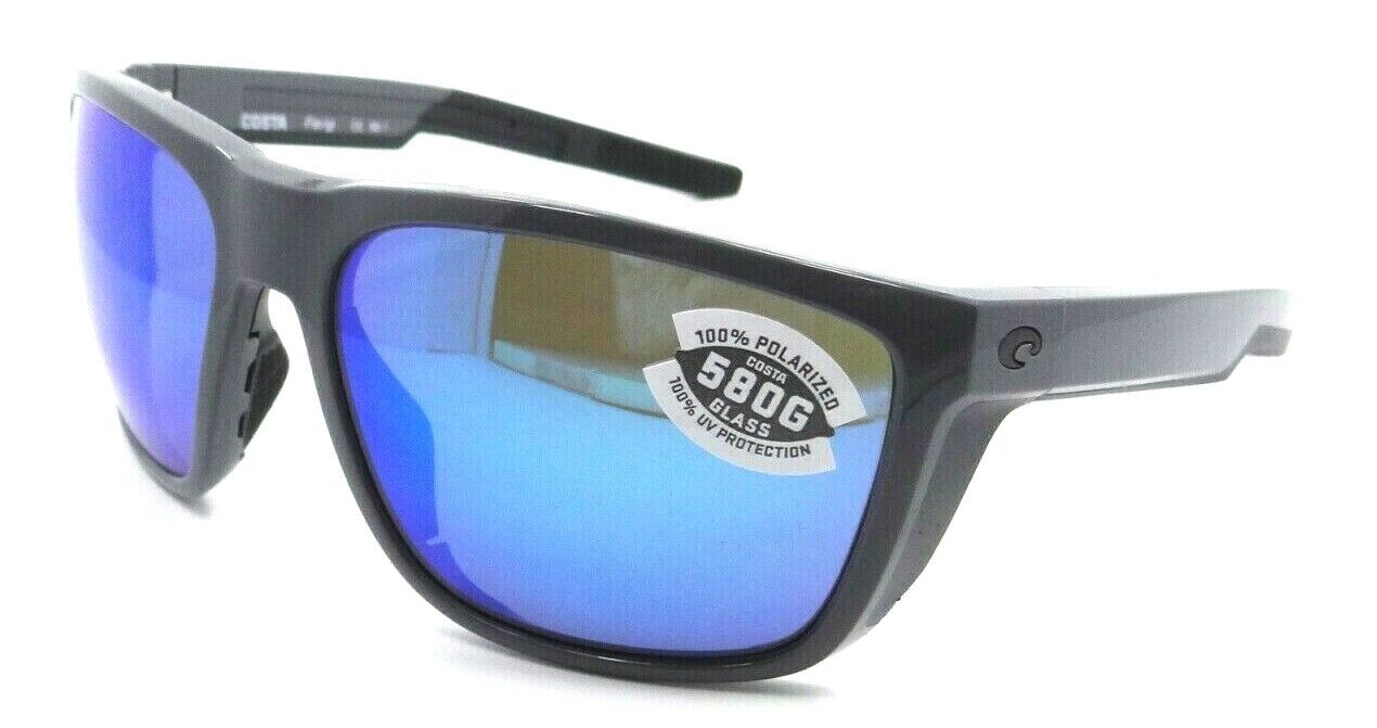 Costa Del Mar Sunglasses Ferg 59-16-125 Shiny Gray / Blue Mirror 580G Glass-0097963844246-classypw.com-1