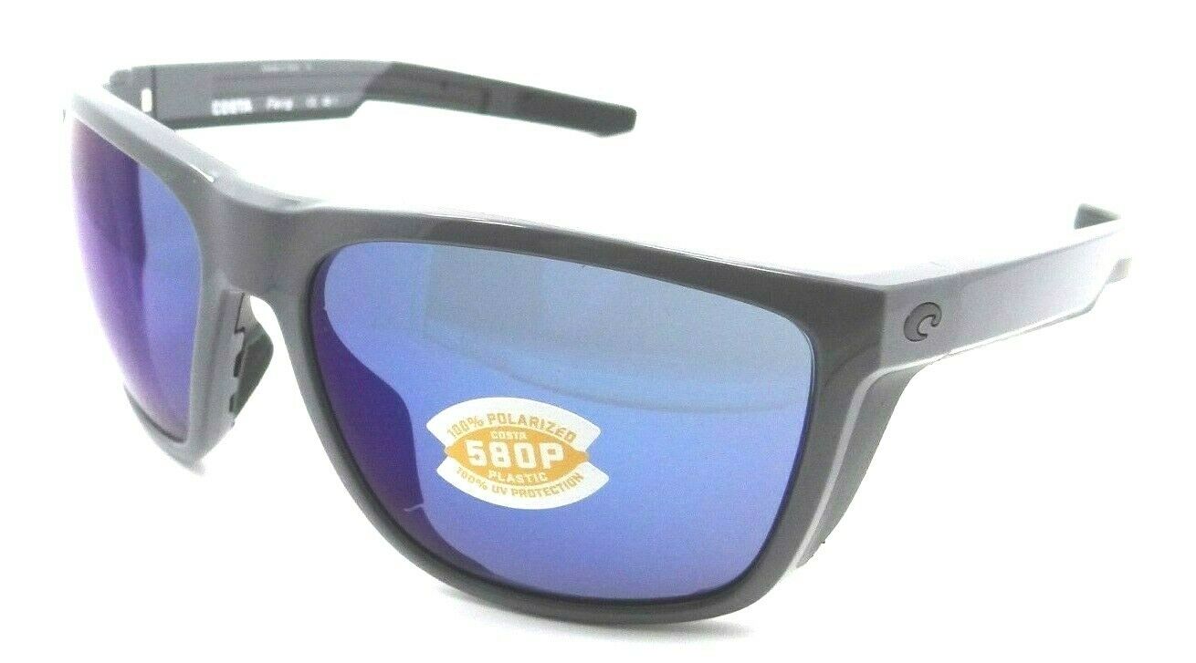 Costa Del Mar Sunglasses Ferg 59-16-125 Shiny Gray / Blue Mirror 580P-0097963844307-classypw.com-1