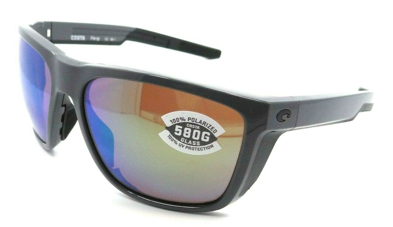 Costa Del Mar Sunglasses Ferg 59-16-125 Shiny Gray / Green Mirror 580G Glass-0097963844260-classypw.com-1