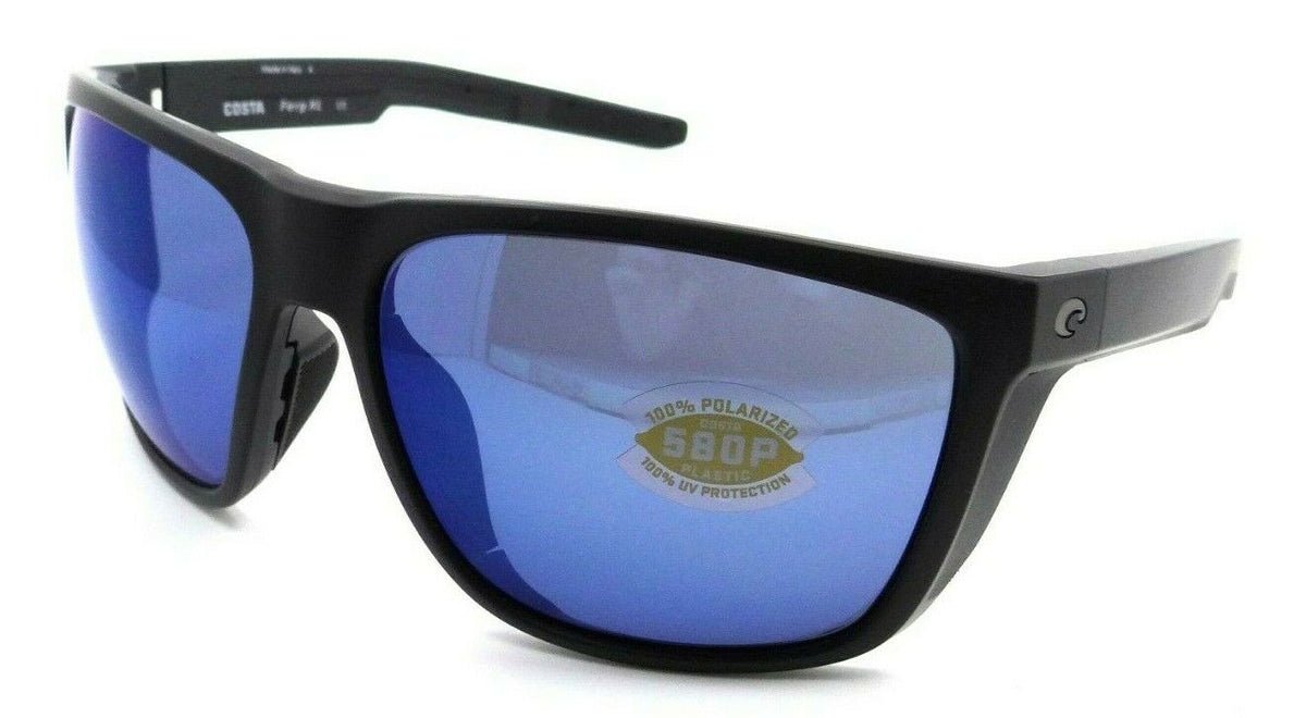 Costa Del Mar Sunglasses Ferg XL 62-16-130 Matte Black / Blue Mirror 580P-097963874250-classypw.com-1