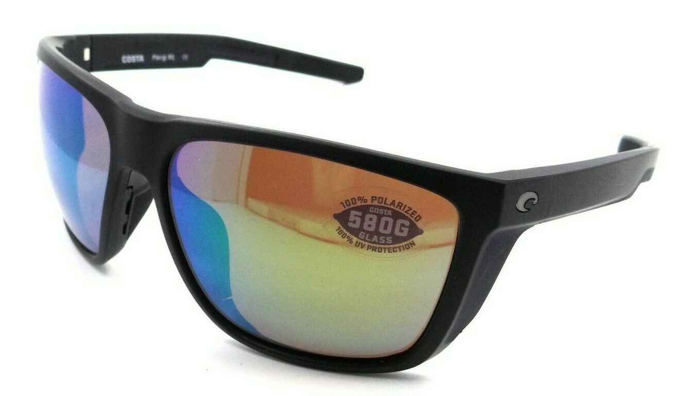 Costa Del Mar Sunglasses Ferg XL 62-16-130 Matte Black / Green Mirror 580G Glass-0097963874229-classypw.com-1