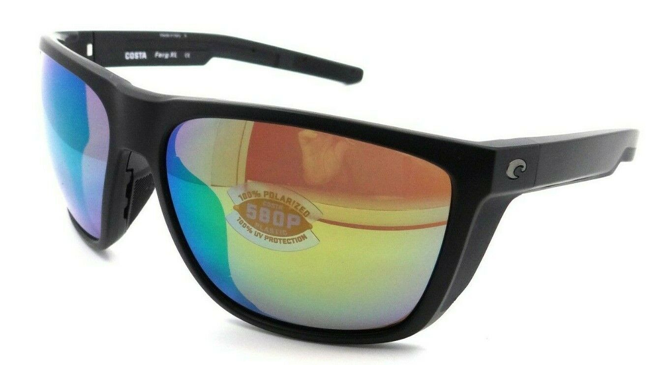 Costa Del Mar Sunglasses Ferg XL 62-16-130 Matte Black / Green Mirror 580P-097963874267-classypw.com-1