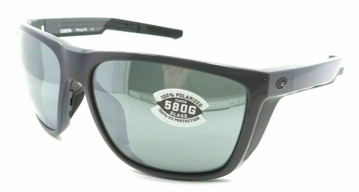 Costa Del Mar Sunglasses Ferg XL 62-16-130 Shiny Gray / Gray Silver Mirror 580G-097963874304-classypw.com-1