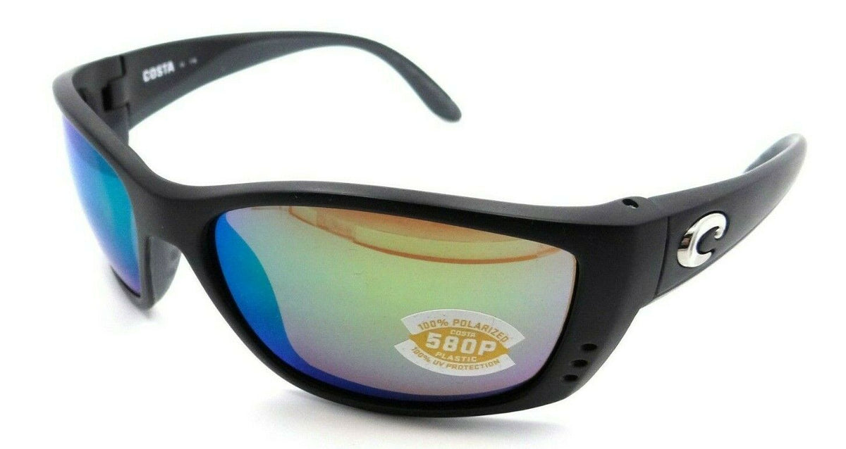 Costa Del Mar Sunglasses Fisch 64-16-121 Matte Black/Green Mirror 580P Polarized-097963516105-classypw.com-1