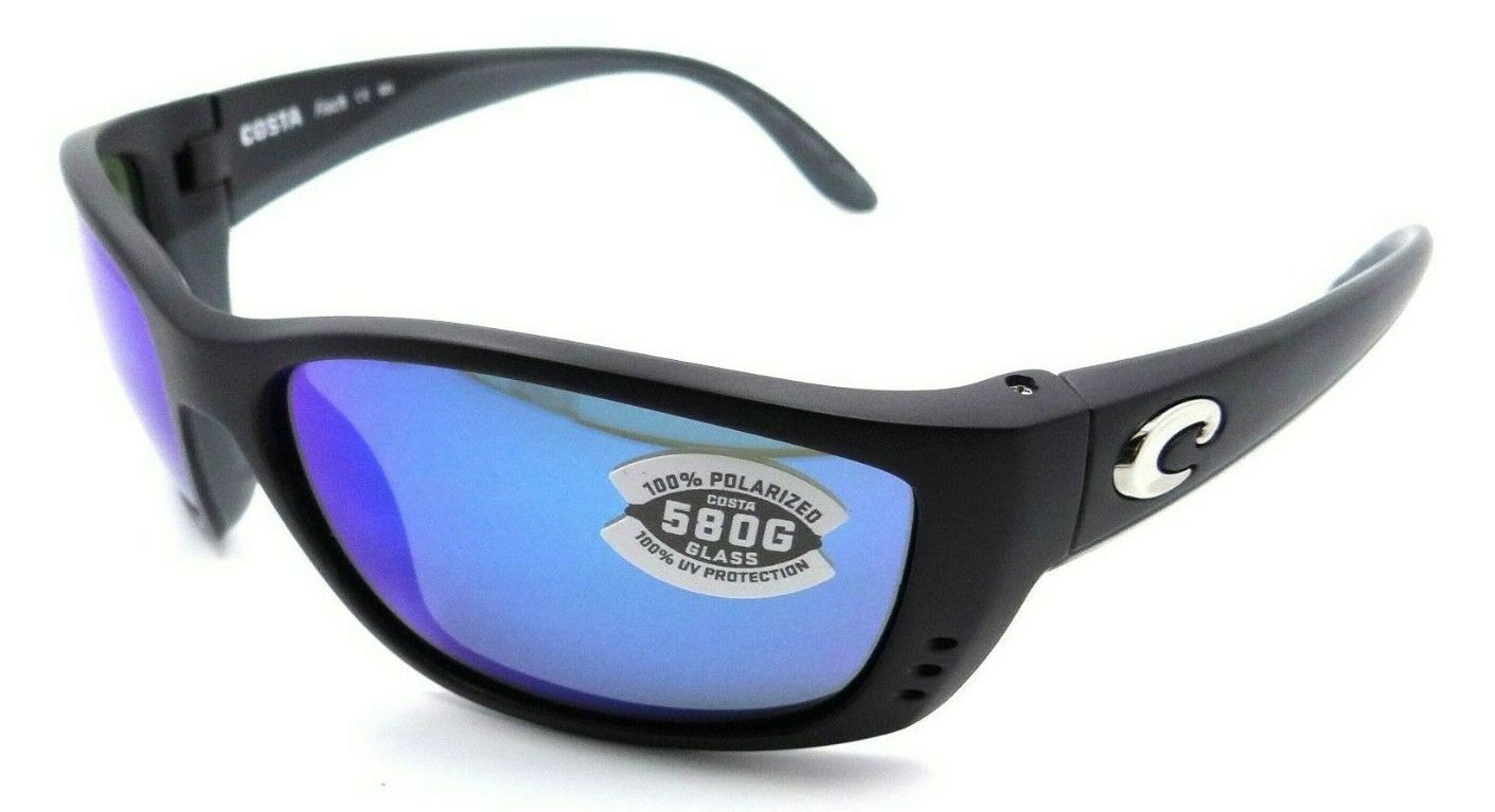 Costa Del Mar Sunglasses Fisch 64-17-140 Matte Black / Blue Mirror 580G Glass-0097963465656-classypw.com-1