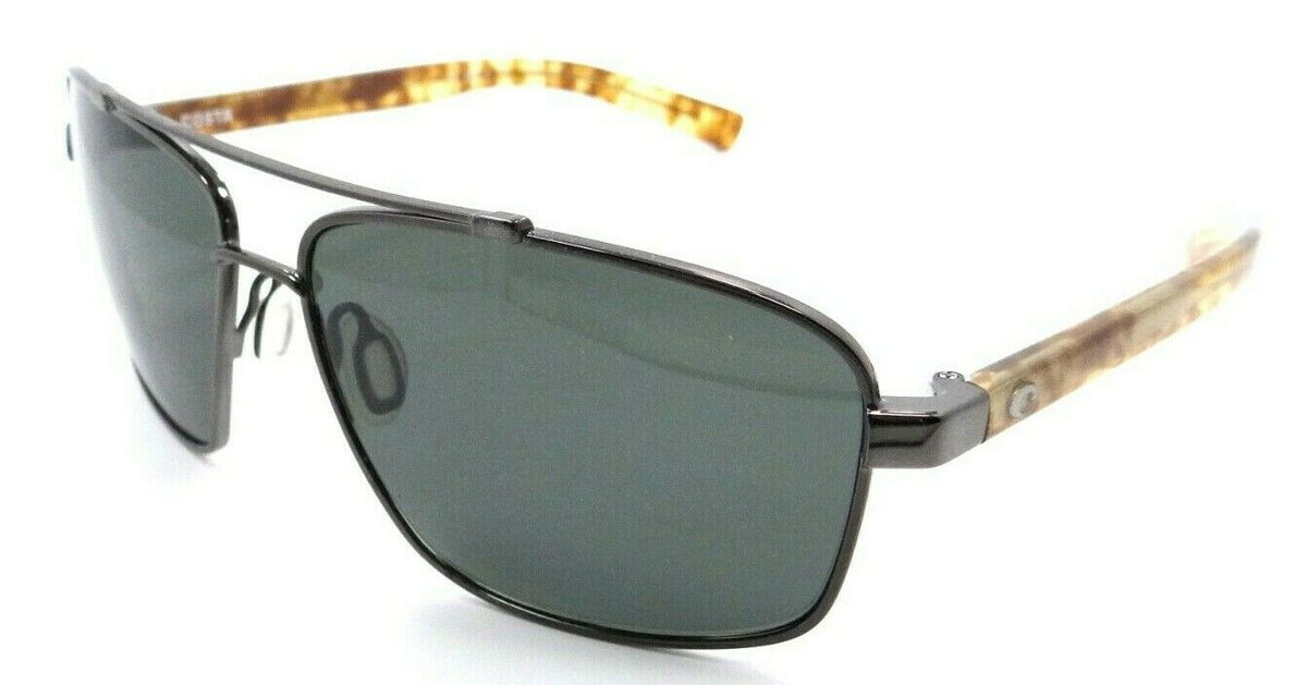 Costa Del Mar Sunglasses Flagler 62-14-137 Shiny Gunmetal / Gray 580G Glass-0097963820226-classypw.com-1