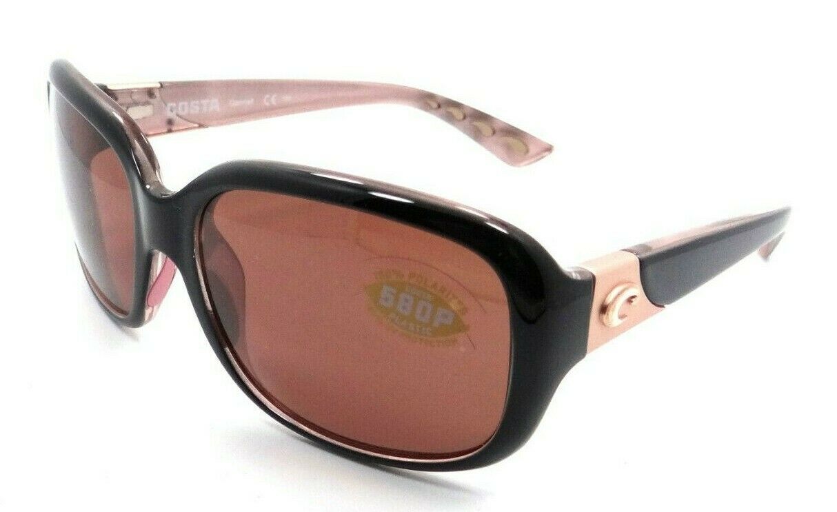 Costa Del Mar Sunglasses Gannet 58-17-135 Shiny Black Hibiscus / Copper 580P-097963554794-classypw.com-1