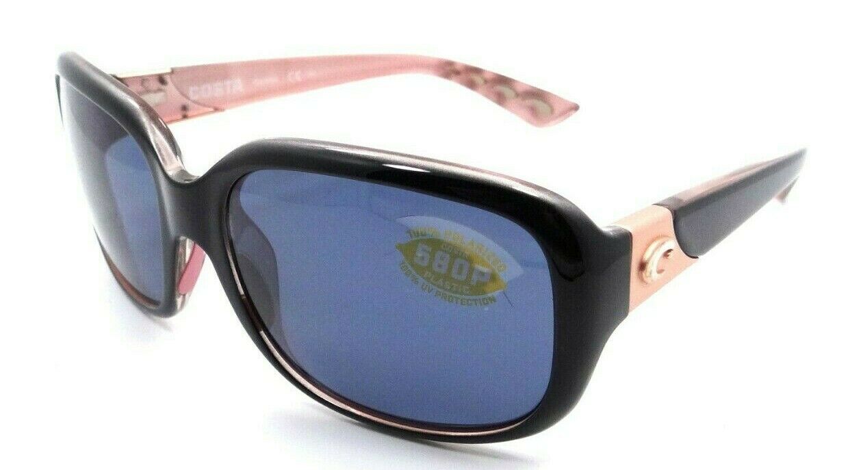 Costa Del Mar Sunglasses Gannet 58-17-135 Shiny Black Hibiscus / Gray 580P-097963554800-classypw.com-1