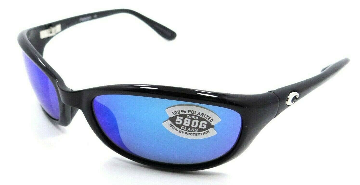 Costa Del Mar Sunglasses Harpoon 61-18-130 Shiny Black / Blue Mirror 580G Glass-0097963111683-classypw.com-1