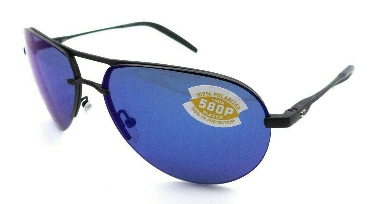 Costa Del Mar Sunglasses Helo HLO 11 Matte Black / Blue Mirror 580P Polarized-097963809115-classypw.com-1