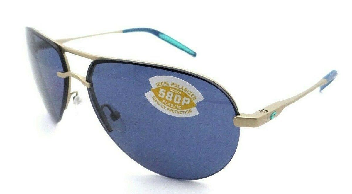 Costa Del Mar Sunglasses Helo HLO 243 Matte Champagne + Deep Blue / Gray 580P-097963809078-classypw.com-1