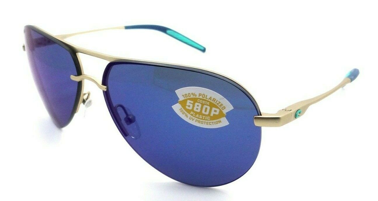 Costa Del Mar Sunglasses Helo Matte Champagne Blue / Turquoise Blue Mirror 580P-097963809122-classypw.com-1
