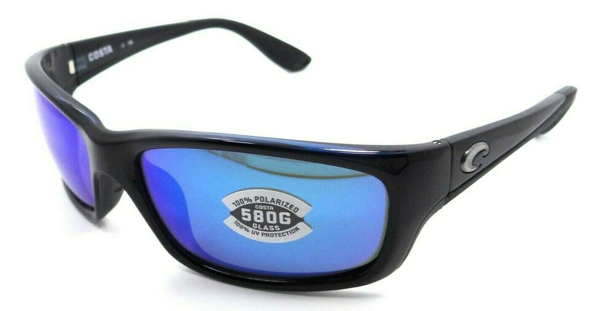 Costa Del Mar Sunglasses Jose JO 11 Shiny Black / Blue Mirror 580G Glass-097963472487-classypw.com-1