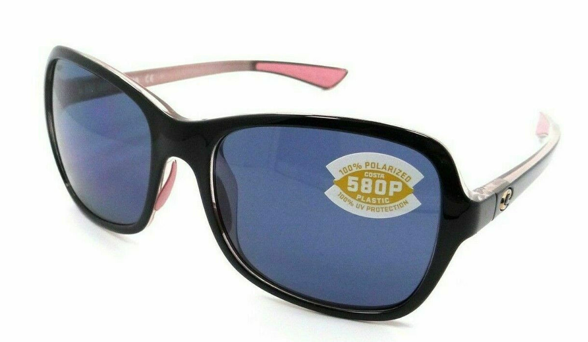 Costa Del Mar Sunglasses Kare KAR 132 Shiny Black Hibiscus / Gray Polarized 580P-097963555050-classypw.com-1