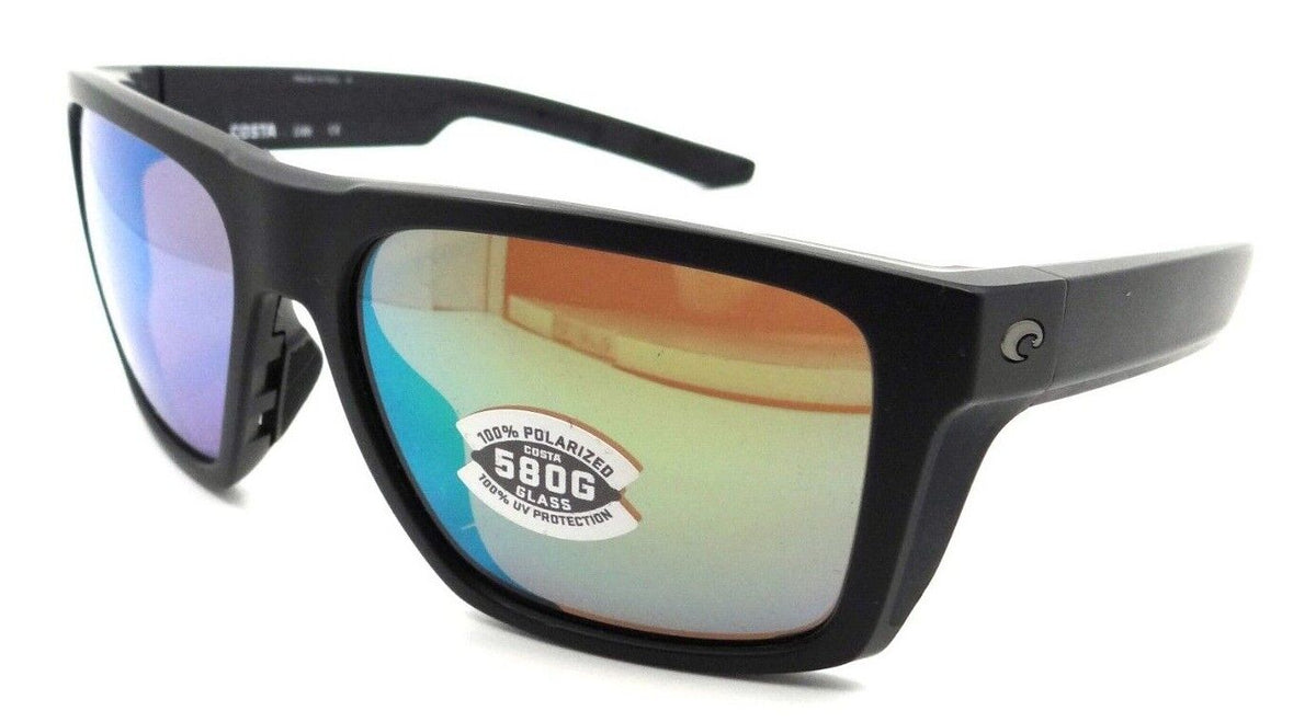 Costa Del Mar Sunglasses Lido 57-16-132 Matte Black / Green Mirror 580G Glass-0097963910903-classypw.com-1