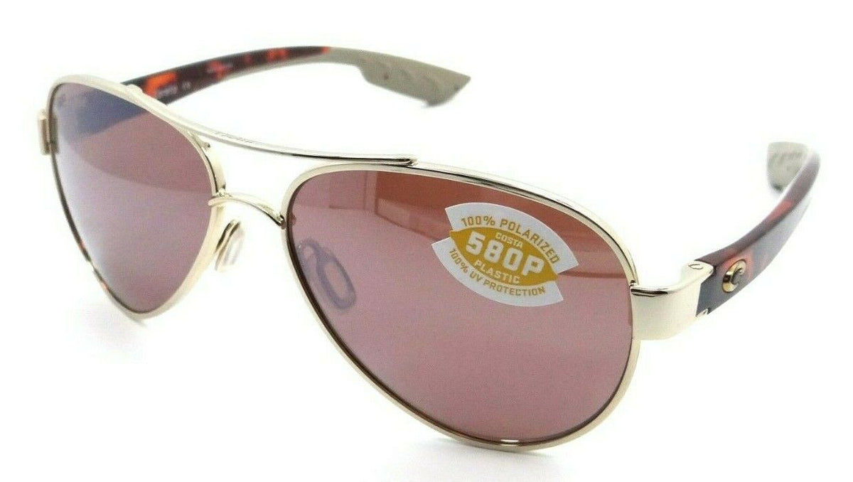 Costa Del Mar Sunglasses Loreto 56-14-126 Rose Gold / Copper Silver Mirror 580P-097963535533-classypw.com-1