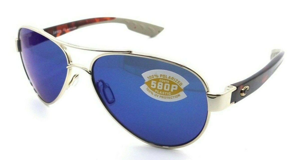 Costa Del Mar Sunglasses Loreto 56-14-126 Rose Gold / Gray Blue Mirror 580P-0097963526876-classypw.com-1