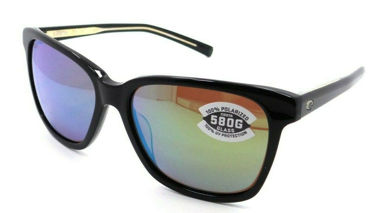 Costa Del Mar Sunglasses May 11 Shiny Black / Copper Green Mirror 580G Glass-097963824255-classypw.com-1