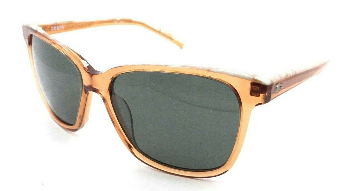 Costa Del Mar Sunglasses May 57-15-137 Shiny Coral Crystal - Shell / Gray 580G-097963776523-classypw.com-1