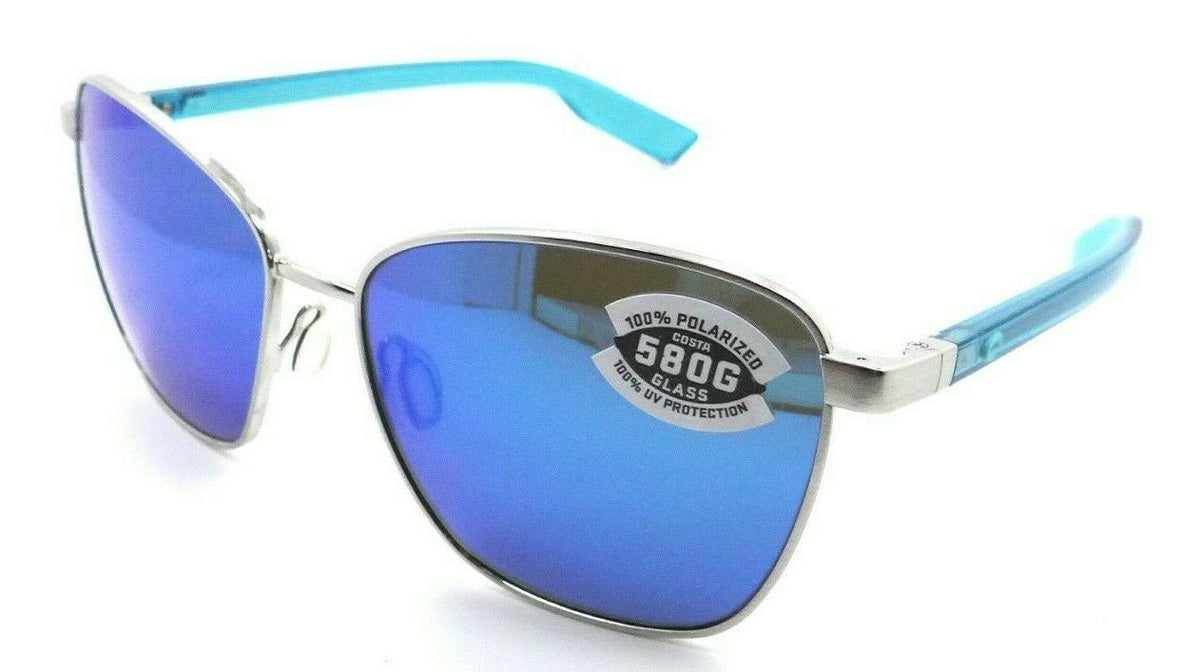 Costa Del Mar Sunglasses Paloma 58-16-133 Brushed Silver / Blue Mirror 580G-097963846752-classypw.com-1