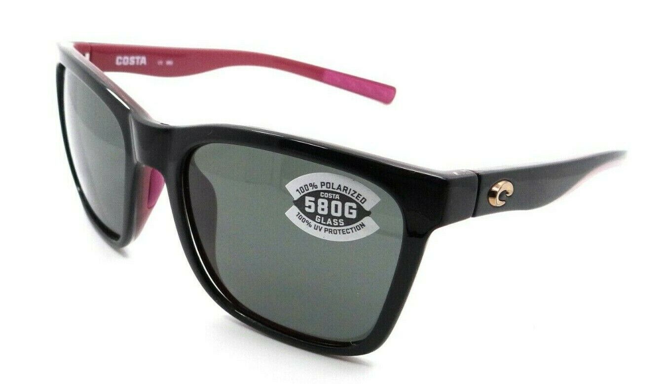 Costa Del Mar Sunglasses Panga 56-20-135 Black - Crystal - Fuchsia / Gray 580G-097963818926-classypw.com-1