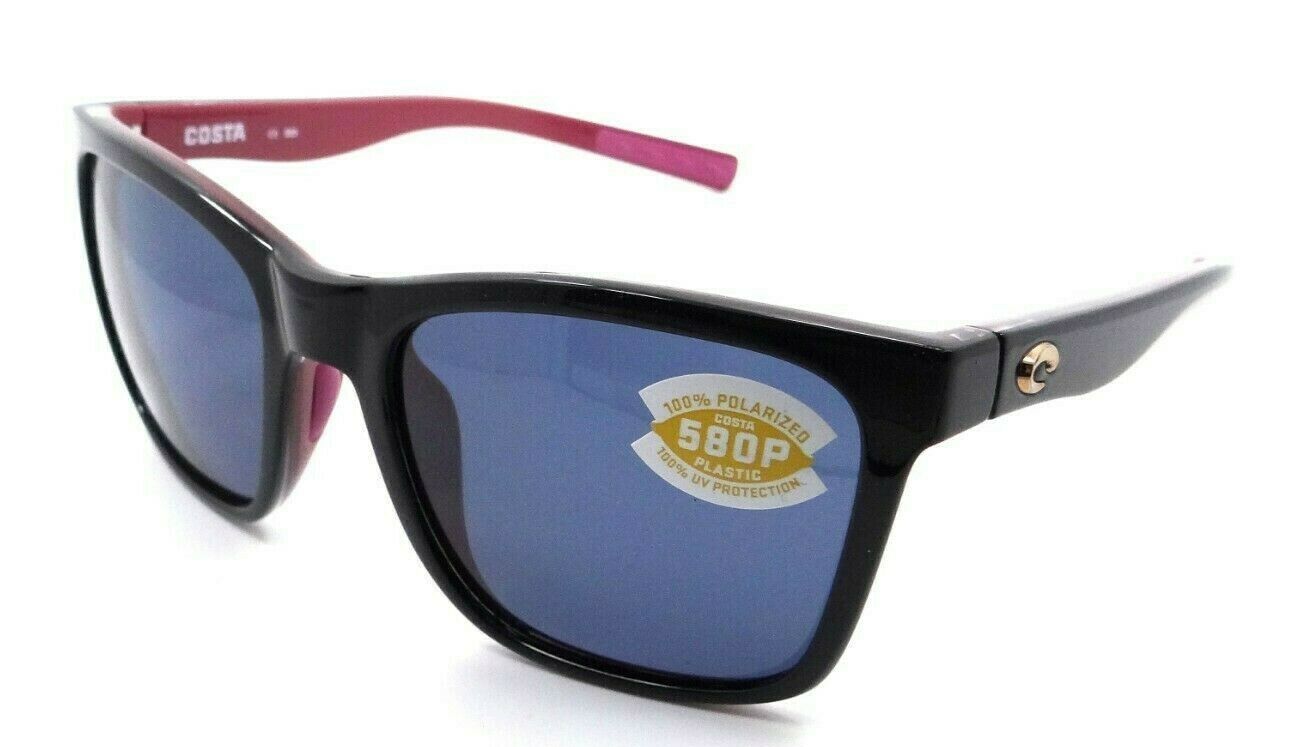 Costa Del Mar Sunglasses Panga 56-20-135 Black - Crystal - Fuchsia / Gray 580P-097963813099-classypw.com-1