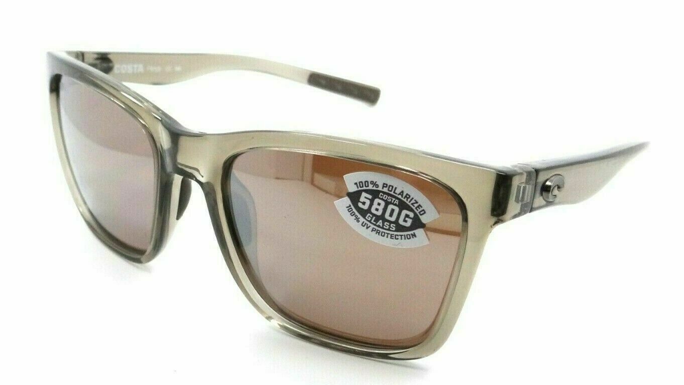 Costa Del Mar Sunglasses Panga 56-20-135 Shiny Taupe Crystal /Silver Mirror 580G-097963818919-classypw.com-1