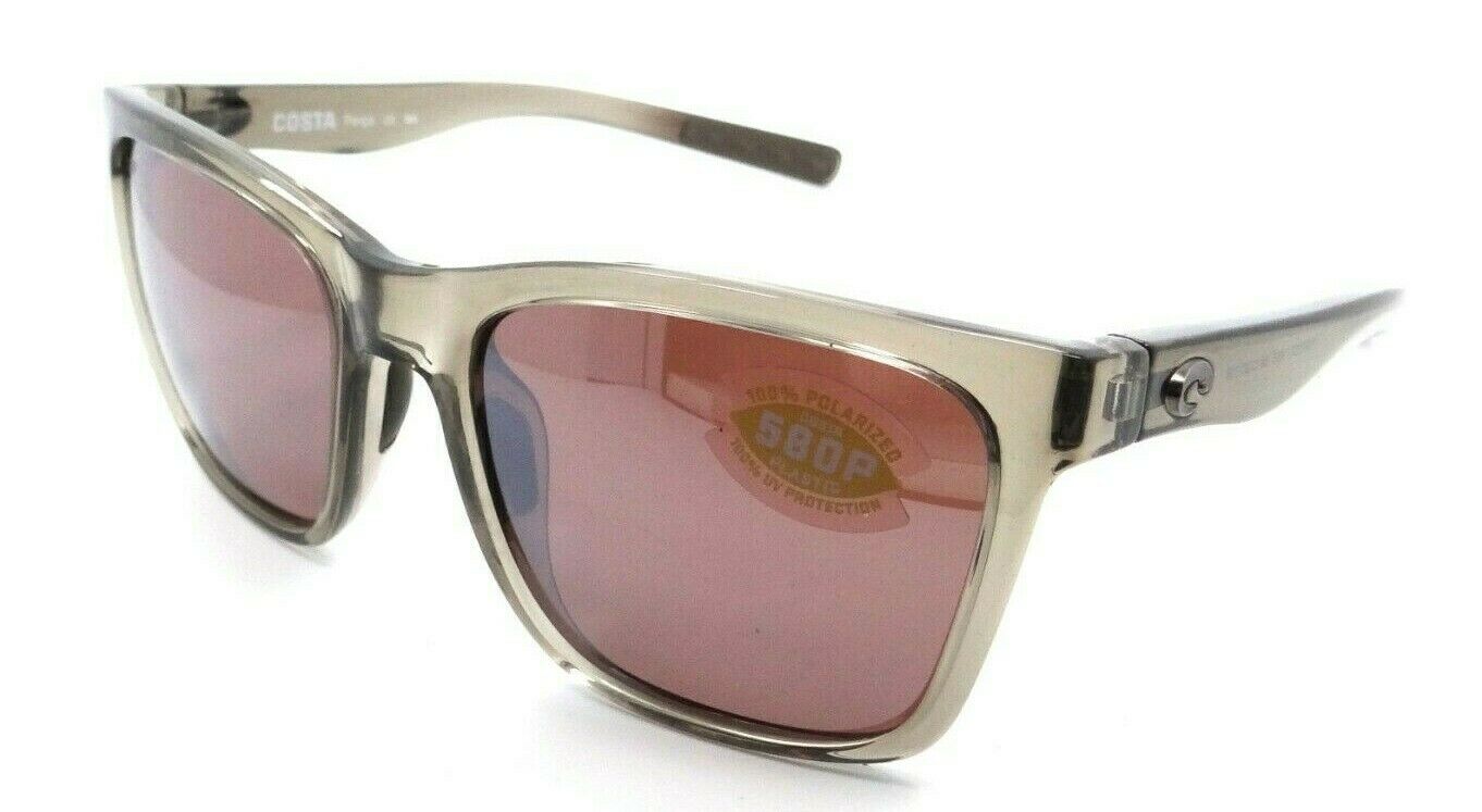Costa Del Mar Sunglasses Panga 56-20-135 Shiny Taupe Crystal /Silver Mirror 580P-097963813075-classypw.com-1