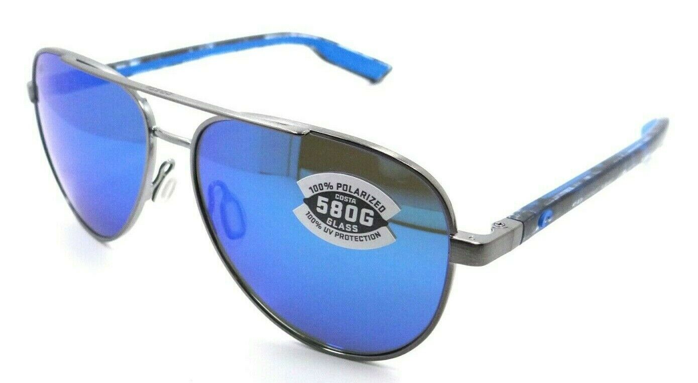 Costa Del Mar Sunglasses Peli 57-14-140 Brushed Gunmetal /Blue Mirror 580G Glass-0097963844550-classypw.com-1