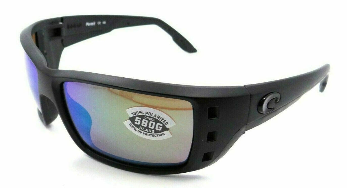 Costa Del Mar Sunglasses Permit 63-18-125 Blackout / Green Mirror 580G Glass-0097963481144-classypw.com-1