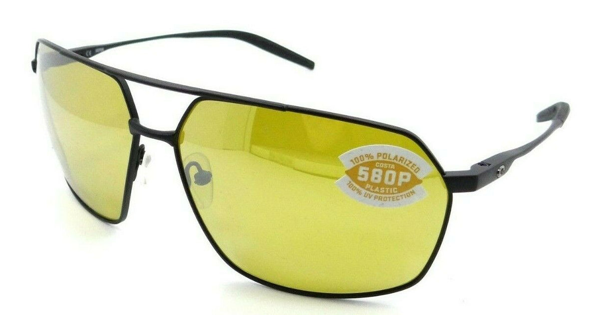 Costa Del Mar Sunglasses Pilothouse Matte Black / Sunrise Silver Mirror 580P-097963809399-classypw.com-1