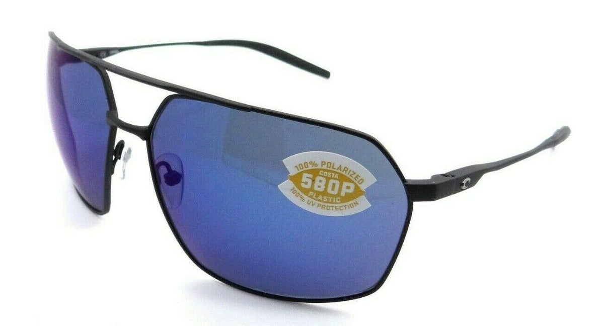 Costa Del Mar Sunglasses Pilothouse PLH 11 OBMP Matte Black / Blue Mirror 580P-097963809160-classypw.com-1