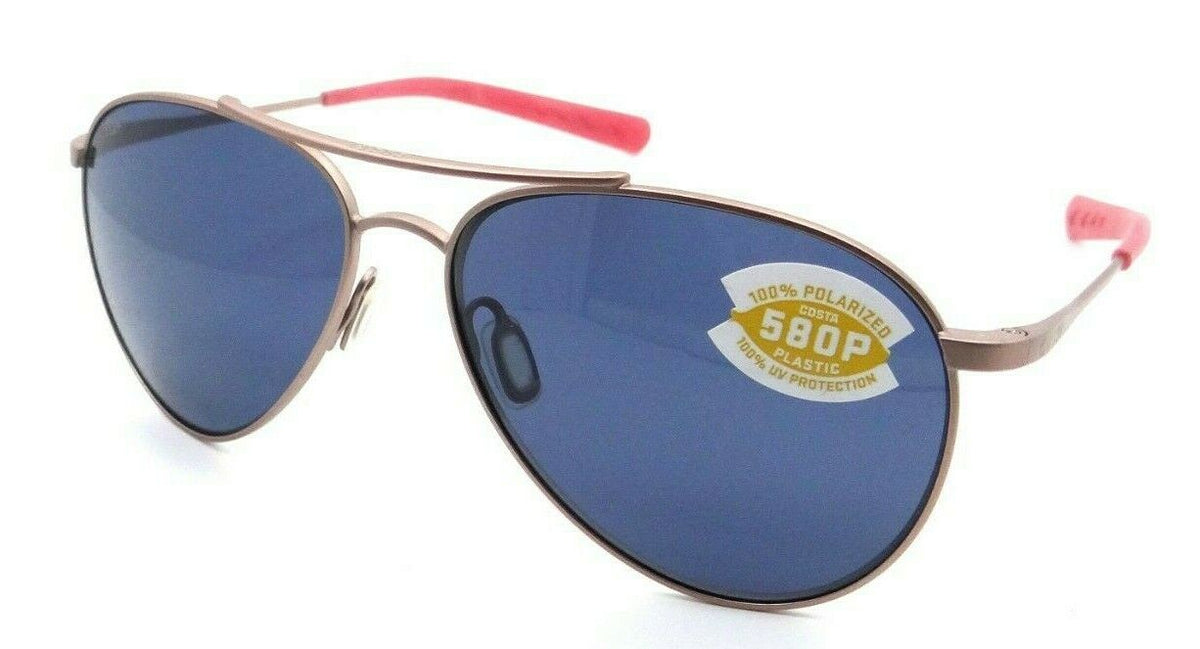 Costa Del Mar Sunglasses Piper PIP 184 58-15-130 Satin Rose Gold / Gray 580P-097963665773-classypw.com-1