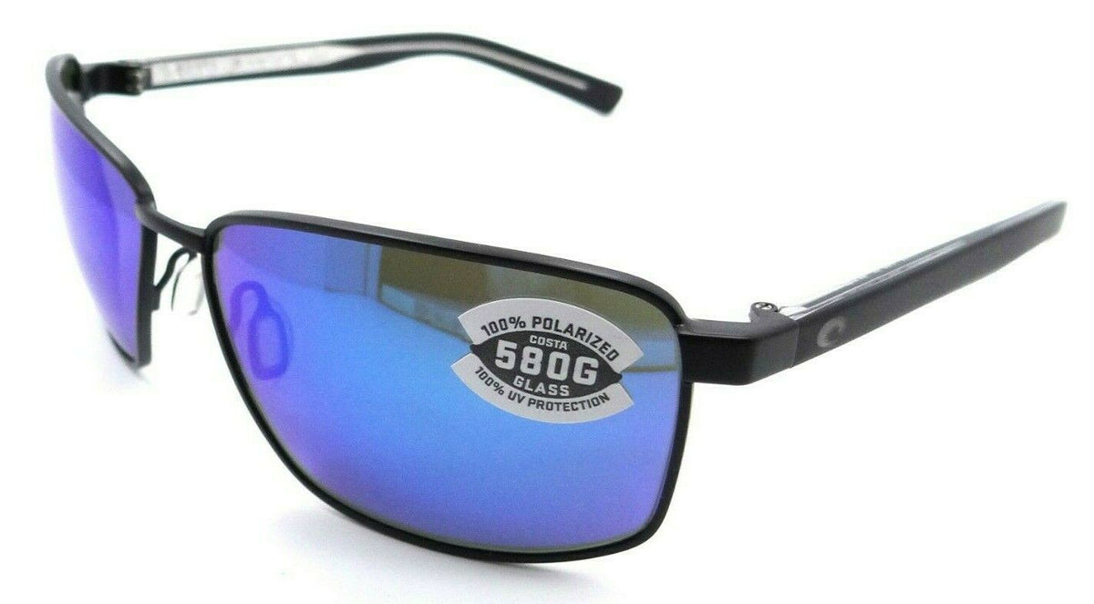 Costa Del Mar Sunglasses Ponce 63-15-130 Matte Black / Blue Mirror 580G Glass-0097963820394-classypw.com-1