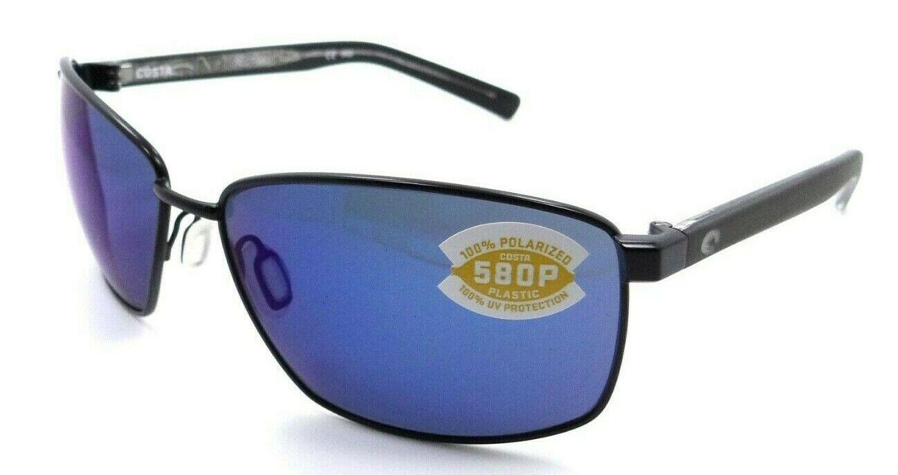 Costa Del Mar Sunglasses Ponce 63-15-130 Matte Black / Blue Mirror 580P-0097963820400-classypw.com-1