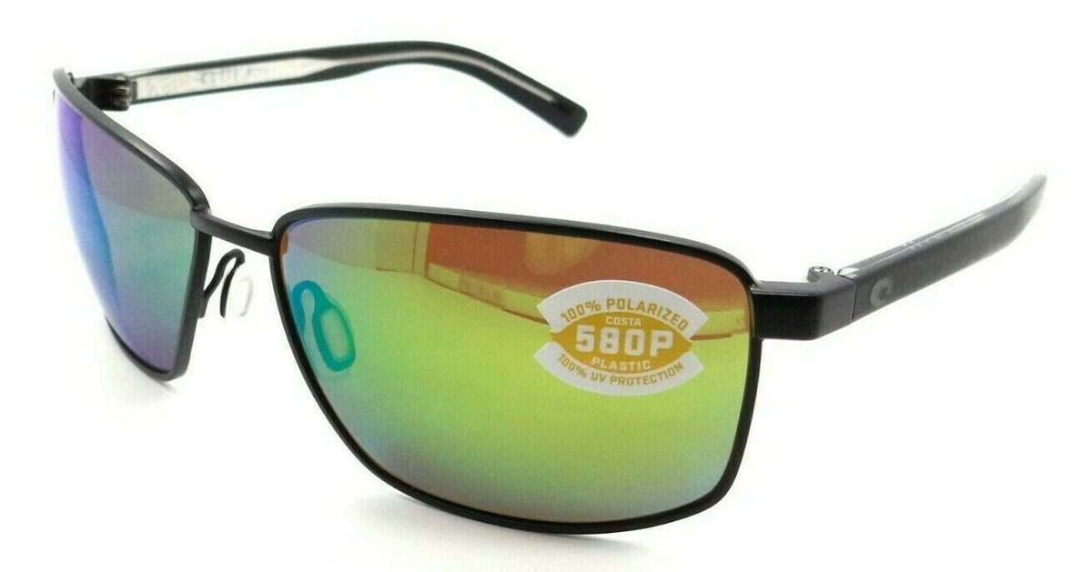 Costa Del Mar Sunglasses Ponce 63-15-130 Matte Black / Green Mirror 580P-0097963820417-classypw.com-1
