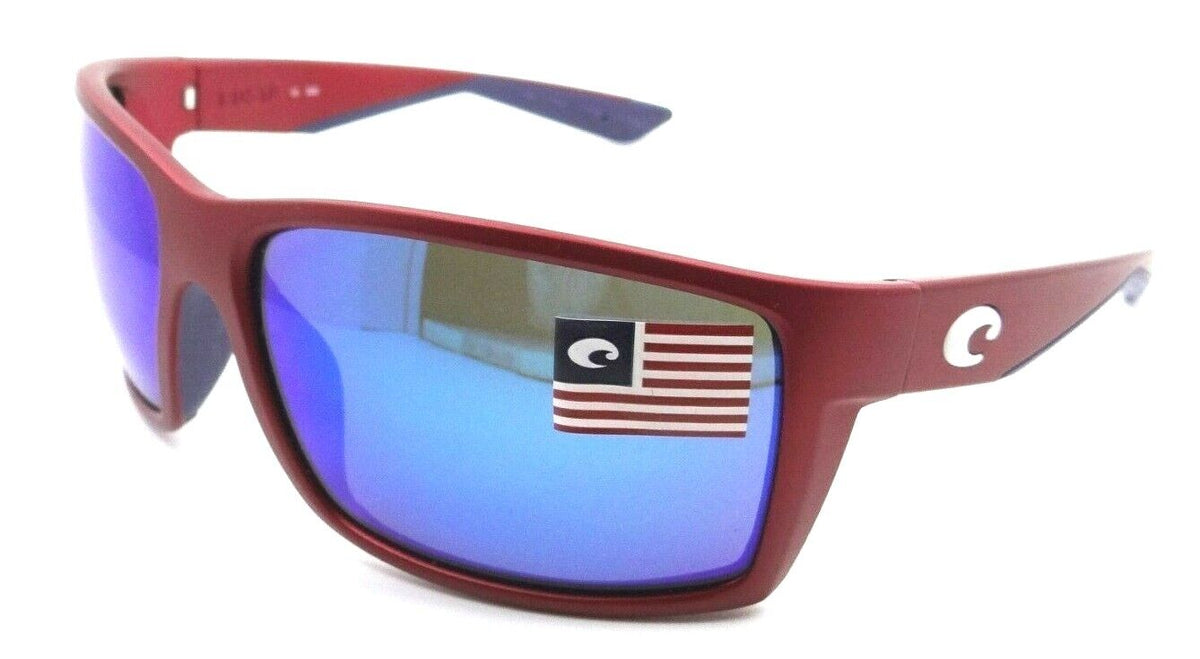 Costa Del Mar Sunglasses Reefton 64-15-112 Matte USA Red / Blue Mirror 580G-0097963855884-classypw.com-1