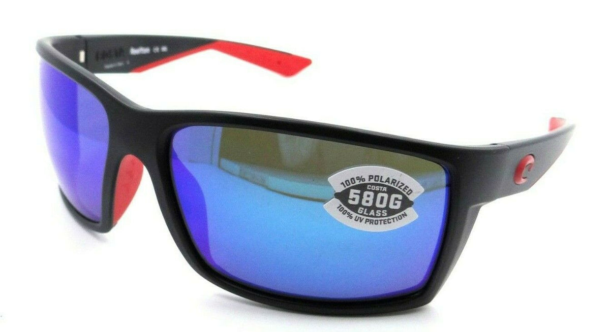 Costa Del Mar Sunglasses Reefton 64-15-115 Race Black / Blue Mirror 580G Glass-0097963665926-classypw.com-1