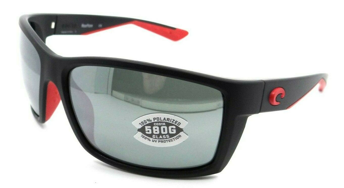 Costa Del Mar Sunglasses Reefton 64-15-115 Race Black / Gray Silver Mirror 580G-0097963669733-classypw.com-1