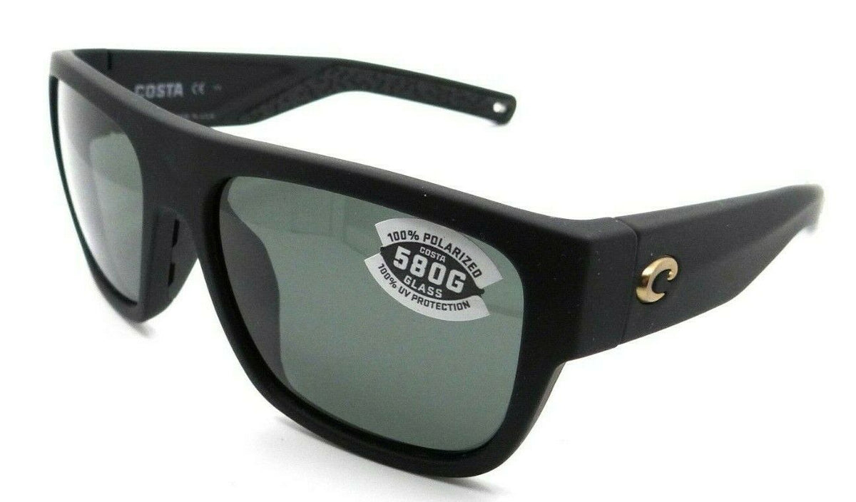 Costa Del Mar Sunglasses Sampan 60-17-135 Matte Black Ultra / Gray 580G Glass-0097963837941-classypw.com-1